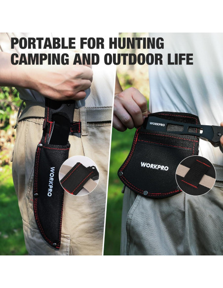Conjunto Cuchillo y Hacha WORKPRO - Táctico y Camping Conjunto Cuchillo y Hacha WORKPRO - Táctico y Camping
