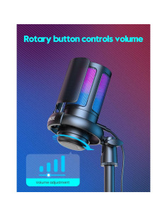 Micrófono Gaming COCONISE ME6S USB con RGB y Soporte 2