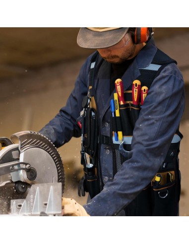 Chaleco de Herramientas MELOTOUGH Ajustable con 11 Bolsillos