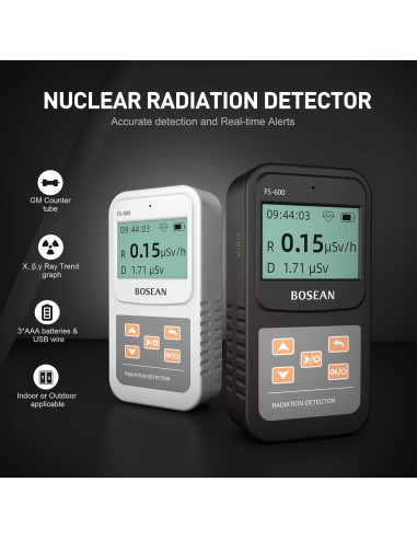 Contador Geiger BOSEAN FS-600 Medidor Radiación Nuclear