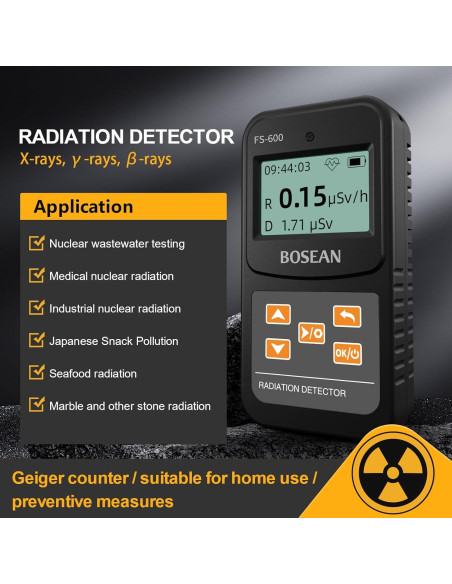 Contador Geiger BOSEAN FS-600 Medidor Radiación Nuclear