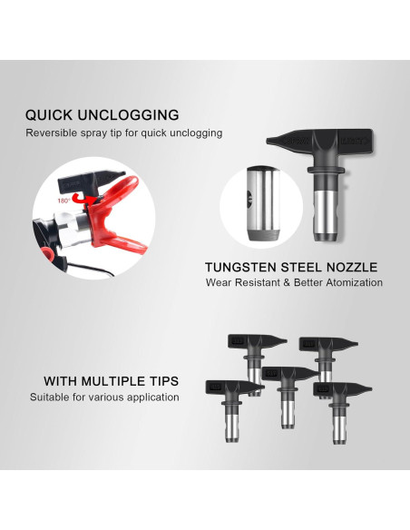 Pistola de Pintura Airless AEROPRO 820-BLACK 3600PSI