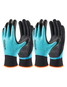 Guantes de Jardinería COOLJOB Impermeables Talla Grande 2 Pares