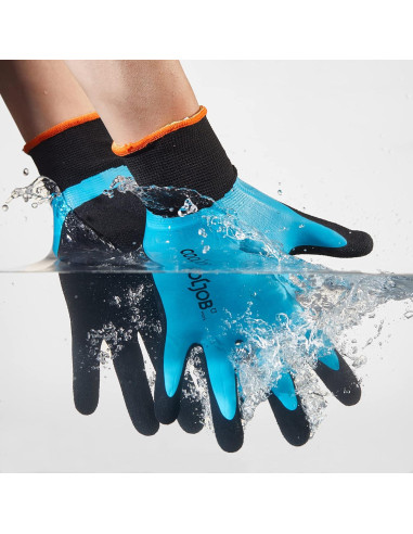 Guantes de Jardinería COOLJOB Impermeables Talla Grande 2 Pares