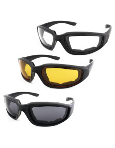 Gafas de Motocicleta Modi Fly 3 Pares UV400 Antiviento