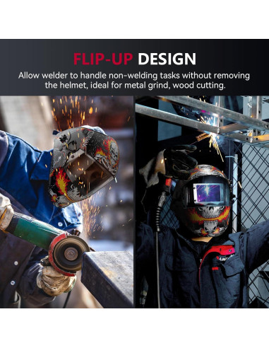 Casco de Soldadura ARCCAPTAIN Plegable con Oscurecimiento Automático