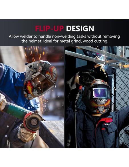 Casco de Soldadura ARCCAPTAIN Plegable con Oscurecimiento Automático