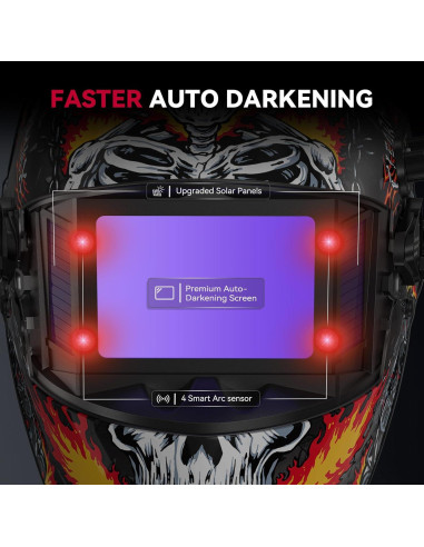 Casco de Soldadura ARCCAPTAIN Plegable con Oscurecimiento Automático