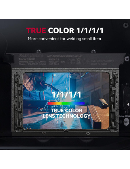 Casco de Soldadura ARCCAPTAIN Plegable con Oscurecimiento Automático