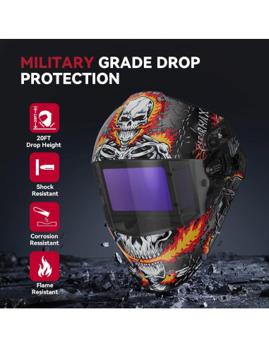 Casco de Soldadura ARCCAPTAIN Plegable con Oscurecimiento Automático