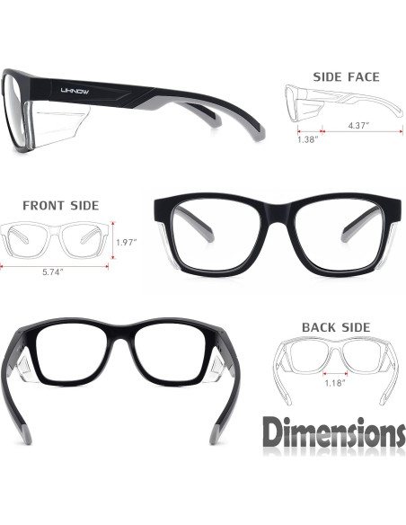 Gafas de Seguridad UKNOW - Antivaho y UV - ANSI Z87.1