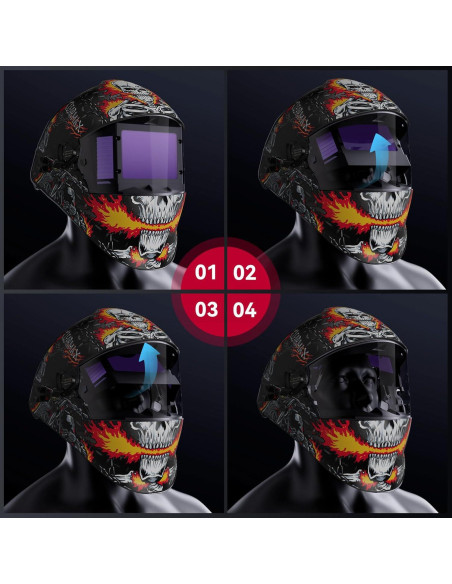 Casco de Soldadura ARCCAPTAIN Plegable con Oscurecimiento Automático