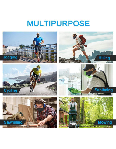 Máscara Facial PISIQI Reutilizable Ajustable para Deportes