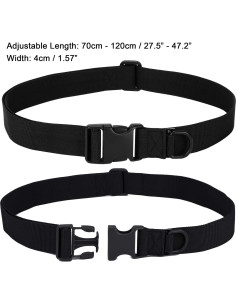 Cinturón Táctico CamGo Ajustable Nylon 70-120 cm Negro 2