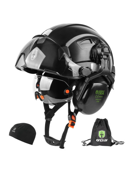 Casco de Seguridad GREEN DEVIL Mervex Vent con Visera y Audífonos