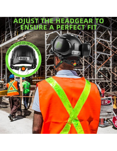 Casco de Seguridad GREEN DEVIL Mervex Vent con Visera y Audífonos