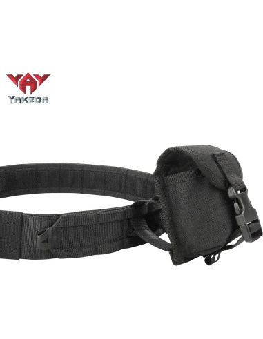 Cinturón Táctico YAKEDA Molle 8-en-1 Ajustable Negro