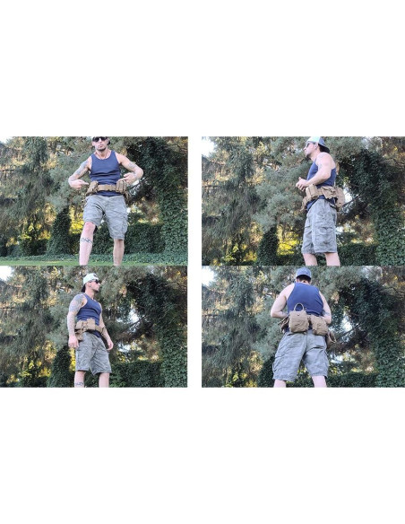 Cinturón Táctico YAKEDA Molle 8-en-1 Ajustable Negro