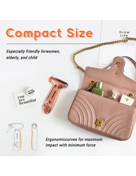 Rompedor de Ventanas SINSEN Martillo de Seguridad 3-en-1