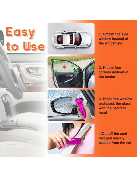 Rompedor de Ventanas SINSEN Martillo de Seguridad 3-en-1