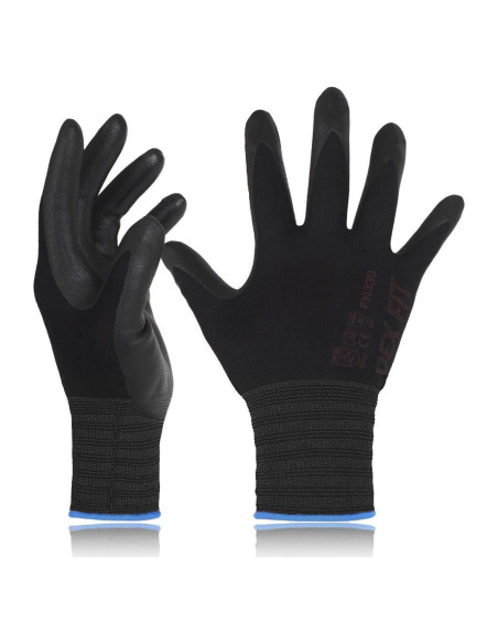 Guantes de Nitrilo DEX FIT FN330 Ajuste Elástico Negro L