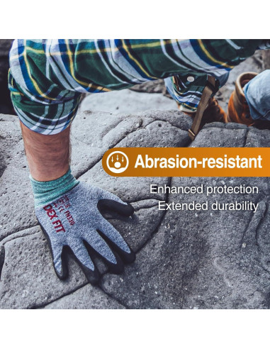 Guantes de Nitrilo DEX FIT FN330 Ajuste Elástico Negro L