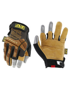 Guantes de Trabajo Mechanix Wear M-Pact Cuero Marrón Grande
