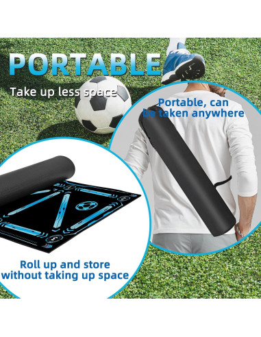 Alfombrilla de Entrenamiento ZVD para Fútbol 90x60 cm Antideslizante