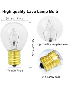 Bombilla de Lava 30W S35 E17 Regulable 2700K 6 Pack 2