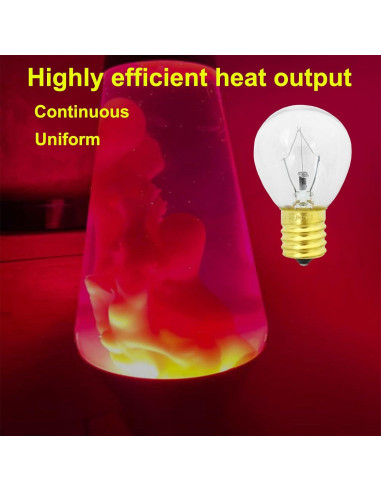 Bombilla de Lava 30W S35 E17 Regulable 2700K 6 Pack