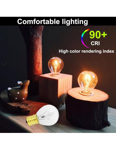 Bombilla de Lava 30W S35 E17 Regulable 2700K 6 Pack