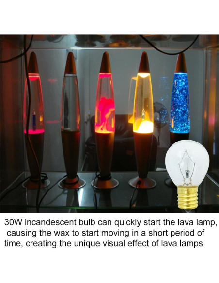 Bombilla de Lava 30W S35 E17 Regulable 2700K 6 Pack