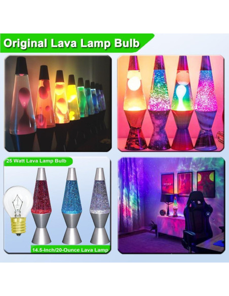 Bombilla de Lava 30W S35 E17 Regulable 2700K 6 Pack