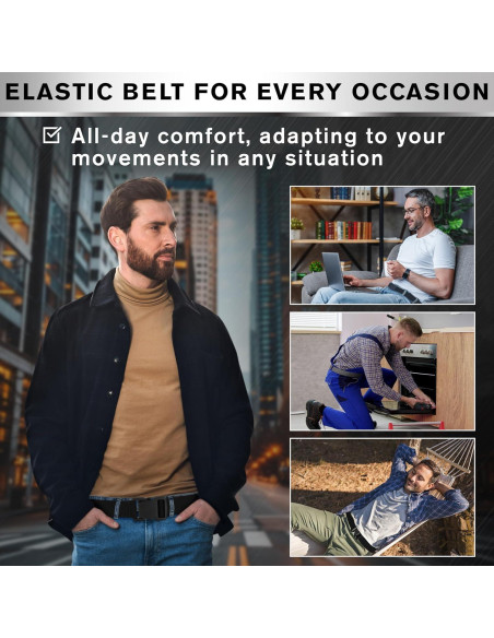 Cinturón Táctico TECEUM - Negro - Liberación Rápida - 76-91 cm