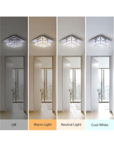 Candelabro LED Mini Cuadrado diisunbihuo 20 cm 15W Color Cambiable