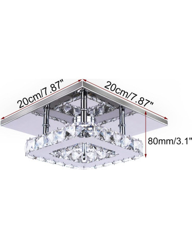 Candelabro LED Mini Cuadrado diisunbihuo 20 cm 15W Color Cambiable