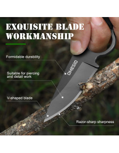 Cuchillo Fijo Omesio EDC 181g Acero Inoxidable Mango G10 2