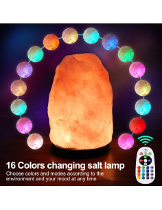 Lámpara de Sal del Himalaya Pursalt 17.78 cm 2.41 kg RGB 2
