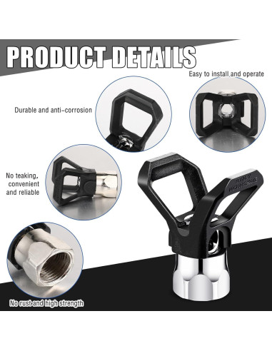 Kit de Pulverizador de Pintura Lounsweer 16 Piezas Negro