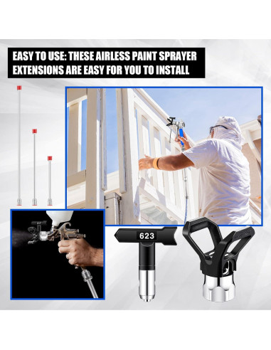 Kit de Pulverizador de Pintura Lounsweer 16 Piezas Negro