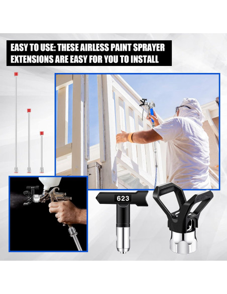 Kit de Pulverizador de Pintura Lounsweer 16 Piezas Negro