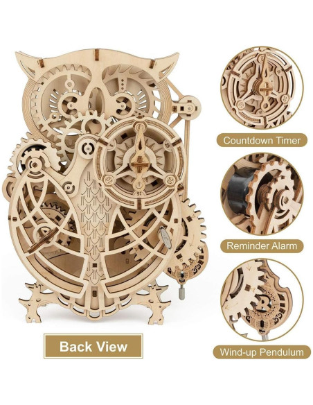 Rompecabezas 3D ROKR Reloj Búho Mecánico DIY 161 Piezas Rompecabezas 3D ROKR Reloj Búho Mecánico DIY 161 Piezas