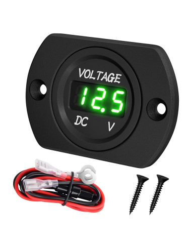 Medidor de Voltaje DaierTek 12V LED Verde para Batería