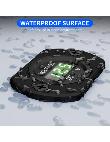 Medidor de Voltaje DaierTek 12V LED Verde para Batería