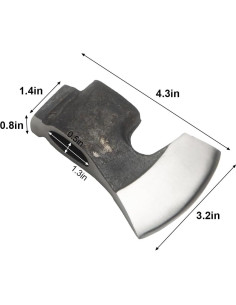 Hacha forjada AKBFOX 8.2 cm acero al carbono alta resistencia 2