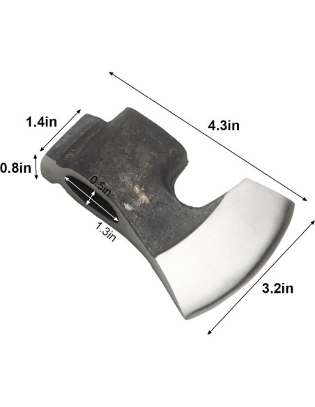 Hacha forjada AKBFOX 8.2 cm acero al carbono alta resistencia