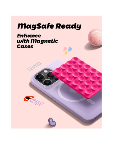 Soporte Magnético amBand para iPhone MagSafe Rosa Fucsia