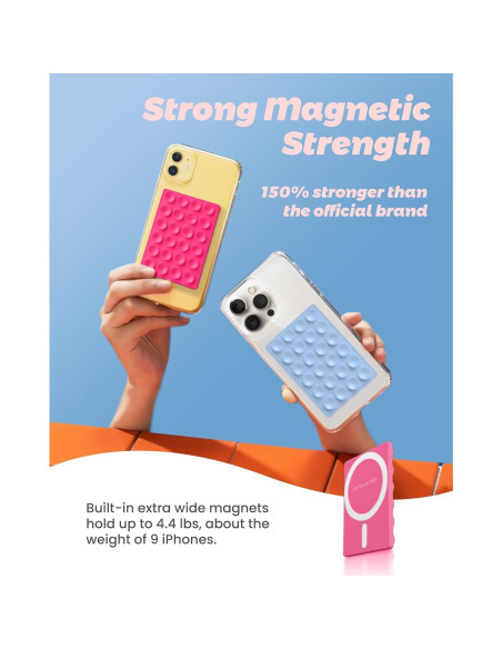 Soporte Magnético amBand para iPhone MagSafe Rosa Fucsia