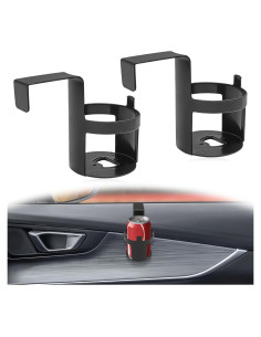 Soporte para Tazas de Coche ZOKYUYS - 2 Piezas, Negro, Duradero