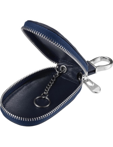 Funda Universal para Llave de Auto uxcell de Cuero Genuino Azul